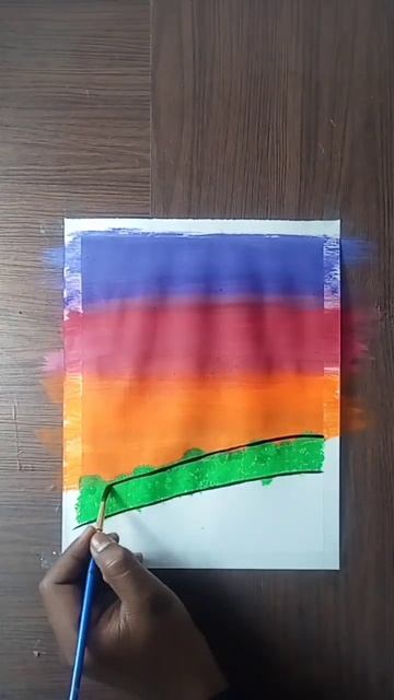 EASY SUNSET PAINTING BY POSTER COLOUR FOR BEGINNERS EASY STEP BY STEP TOTORIYA😃😃😃#shorts смотреть онлайн