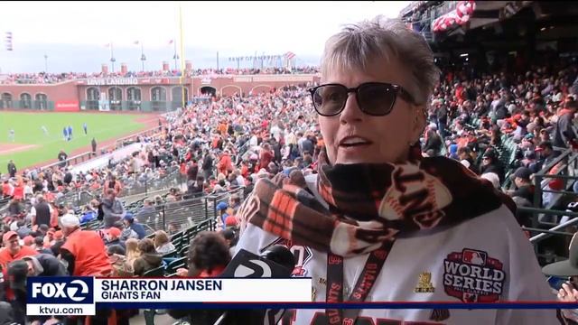 Party in full swing for San Francisco Giants home opener смотреть онлайн