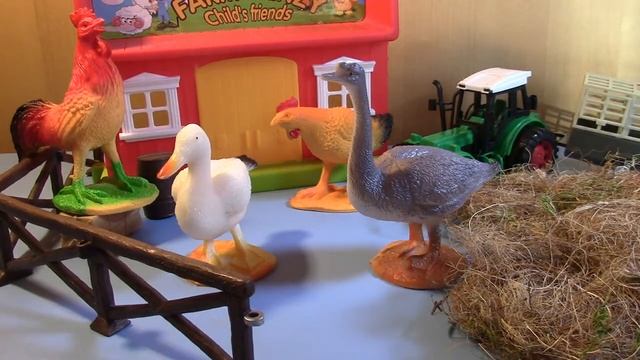 Farm Animal Collection - Pig, Chicken, rooster, duck, goose смотреть онлайн