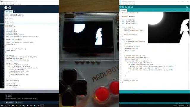 Bad Apple!! played on Arduboy смотреть онлайн