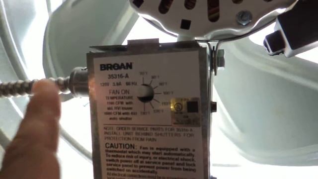 Broan1600 CFM Power Gable Mount Attic Ventilator смотреть онлайн