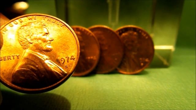 (S) 1974 Lincoln Cent con Fechas Grandes y Pequeñas смотреть онлайн