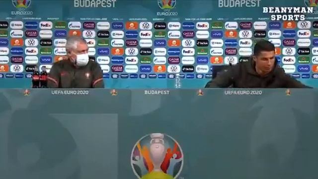 Ronaldo removes Coca-Cola Bottles in Press Conference|Ronaldo 2021| Euro 2020||Drop $4 Billion смотреть онлайн