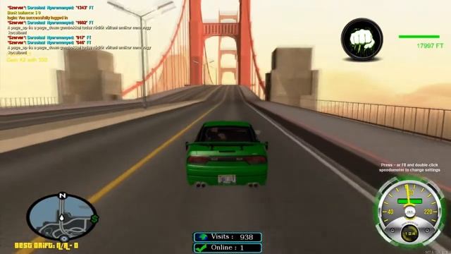 MTA: San Andreas Nissan SE gyorsasági teszt смотреть онлайн