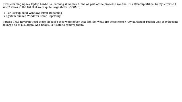 Is it safe to remove Per user queued Windows Error Reporting? смотреть онлайн