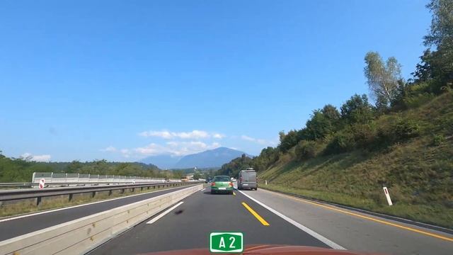 Driving in Slovenia from Ljubljana to Karavank Tunnel on A2 смотреть онлайн