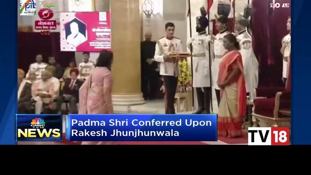 Padma Shri Awards 2023: Rakesh Jhunjhunwala Awarded Padma Shri (Posthumously) | CNBC-TV18 News