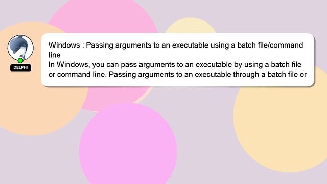 Windows : Passing arguments to an executable using a batch file/command line смотреть онлайн