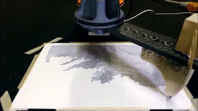 SCARA Robotic Arm Pen Art - TSP Art - evezor [2 of 4] смотреть онлайн