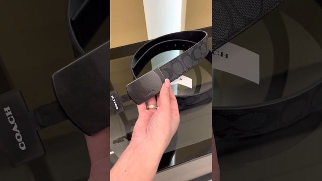 Распаковка ремня COACH Plaque Buckle Cut To Size Reversible Belt, 38Mm