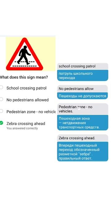 #Zebra crossing ahead sign #вождение #теория #знаки смотреть онлайн