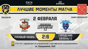 ОБЗОР / РЖАВЫЙ ЯКОРЬ - ГОРОДСКИЕ БИЗОНЫ 2 / 02.02.25 / ОХЛ САНКТ-ПЕТЕРБУРГ / ДИВИЗИОН ДЕБЮТАНТ 2