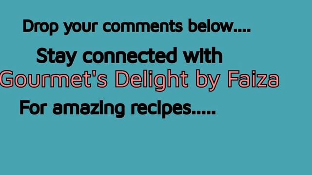Gourmet's Delight By Faiza