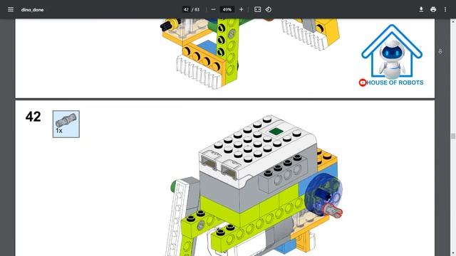 Dinosaur Lego Wedo 2.0 Robot Design With Building Instructions #house_of_robots #lego #legotechnic