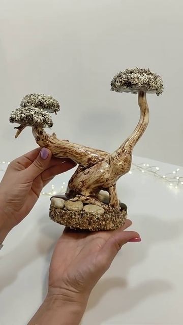 Дерево из цетрарии 🌳Лот 118. Высота 22 см. 3 кроны. Цвет ствола - желтый.  Cetraria-krasnodar.ru