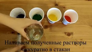 Опыт. Радуга в стакане