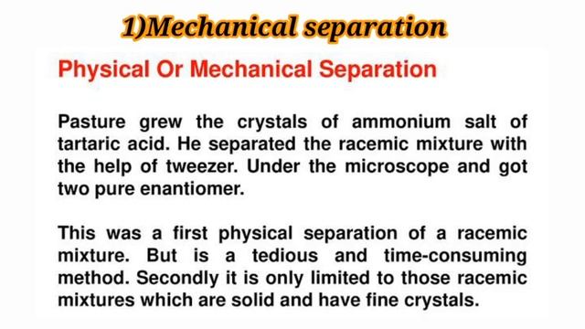 Resolution Of Recemic Mixture