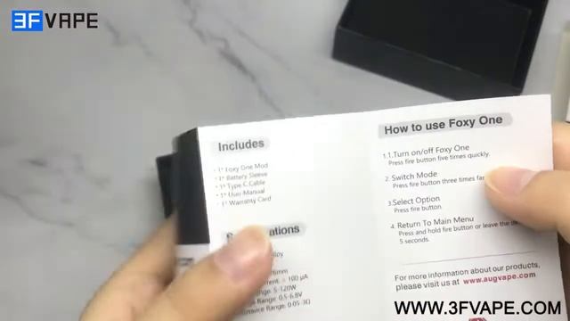 Augvape Foxy One 120 Vape Box Mod смотреть онлайн