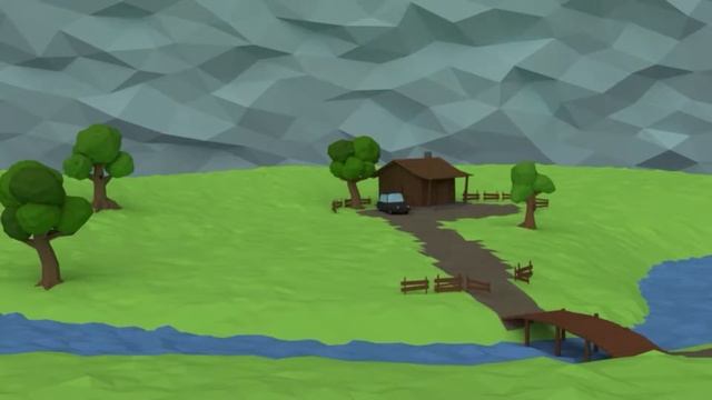 low poly forest glade project | blender смотреть онлайн