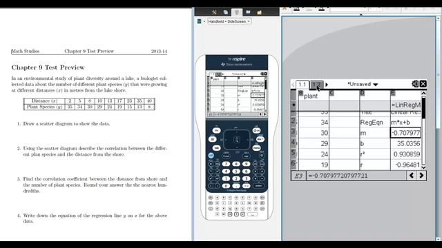 How to Find the Equation of The Regression Line on TI Nspire смотреть онлайн