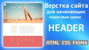 Как сверстать сайт с нуля: HTML, CSS и Figma в действии | Верстаем HEADER