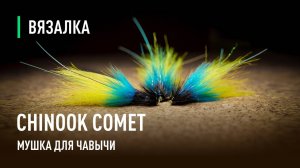 Мушка КОМЕТА для ЧАВЫЧИ Chinook Comet Chartreuse Kingfisher