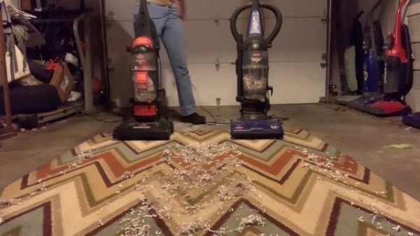 Bissell powerforce bagless vs bissell  powerforce helix turbo shredded paper test