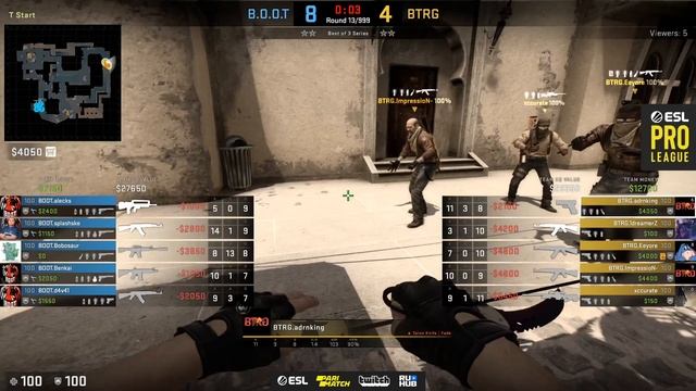 BTRG vs. BOOT - ESL Pro League Season 10 Asia - map1 - de_mirage [Anishared] смотреть онлайн