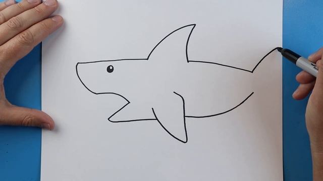 How to Draw an EASY MEGALODON!!! смотреть онлайн