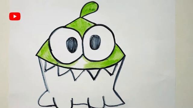 How to draw a frog from the game Cut the Rope? Как нарисовать лягушку из игры Cut the Rope?