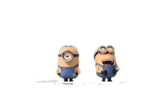 Minions на белом фоне