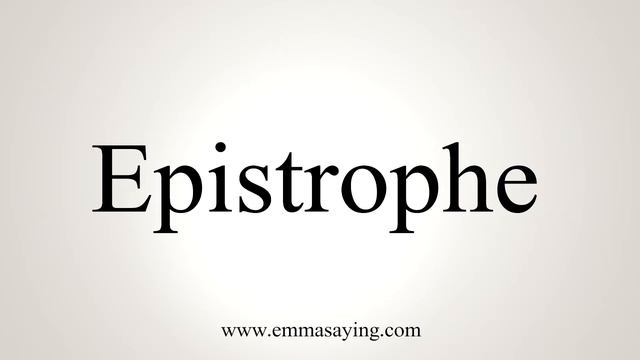 How To Say Epistrophe смотреть онлайн