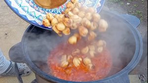Жареные пельмени в казане! Очень просто и очень вкусно! Детям очень понравилось  были в восторге!!!