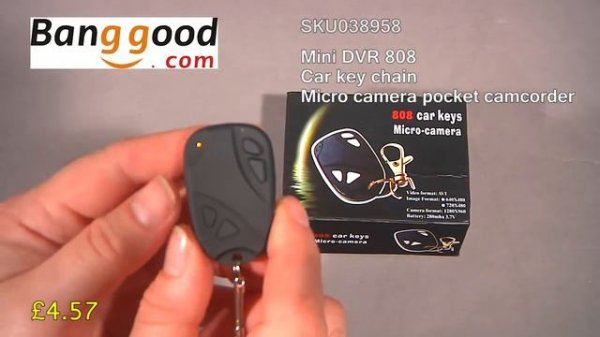 Review DVR808 car key chain micro camera pocket camcorder from Banggood dot com - item SKU038958