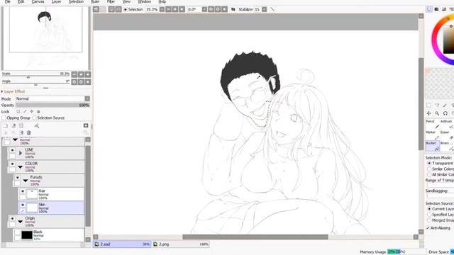 Paint Tool SAI Drawing + Music (We Win Yuu!) смотреть онлайн