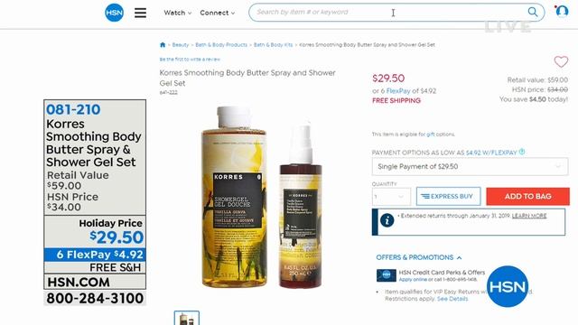 HSN | KORRES Beauty Gifts 11.27.2018 - 07 PM смотреть онлайн