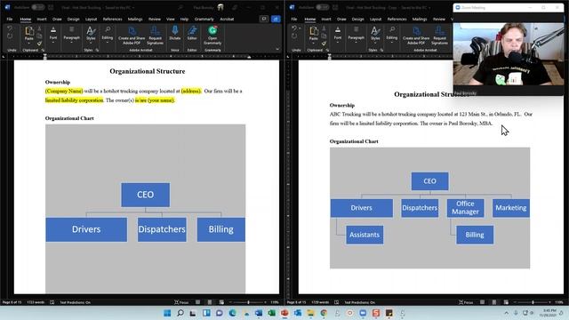 How to Customize the Organizational Structure Section of a Business Plan Template | Paul Borosky смотреть онлайн