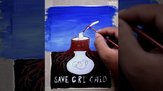 How to draw save girl drawing / International Girl day poster - step by step смотреть онлайн