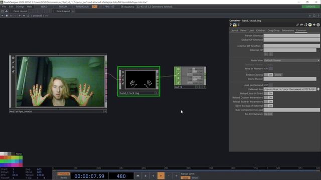 Hand tracking using mediapipe - touchdesigner tutorial смотреть онлайн