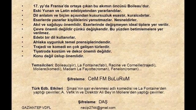 EDEBİ AKIMLAR - KLASİSİZM (LYS EDEBİYAT) смотреть онлайн