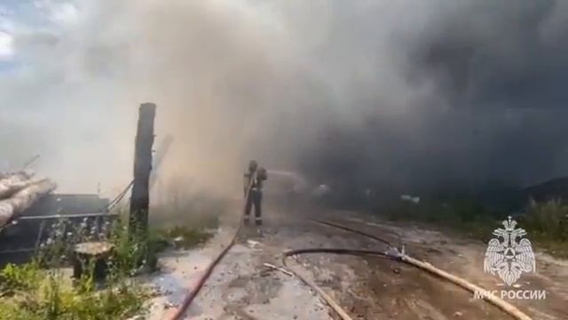 МЧСГигантский пожар тушит МЧС России в Ковровском районе в поселке Гигант смотреть онлайн