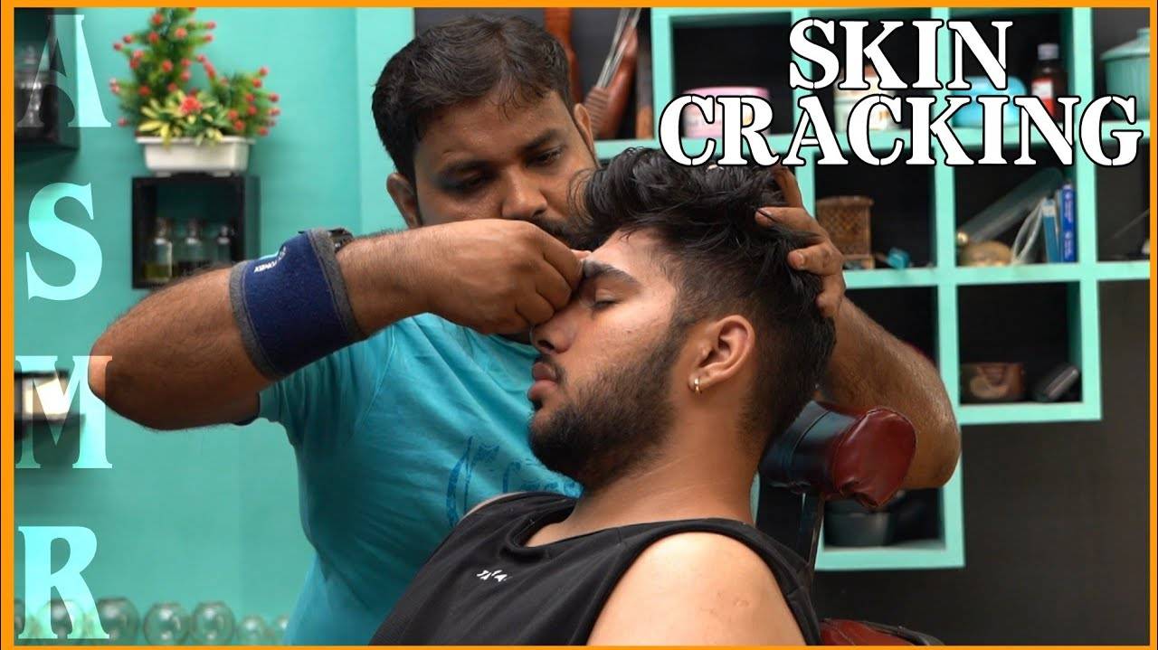 Skin Cracking Head Massage ｜ Hair Cracking by SHAMBOO💈 смотреть онлайн