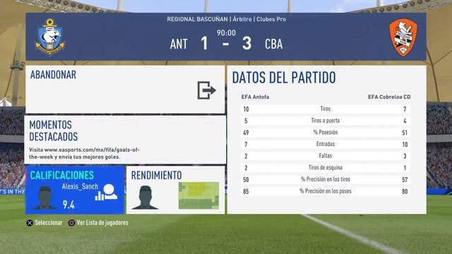 FIFA 19 cobreloa vs Antofagasta EFA смотреть онлайн