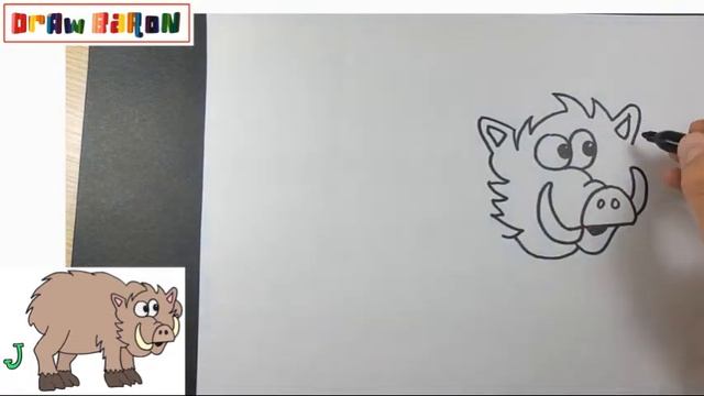 How to draw easily A BOAR step by step смотреть онлайн