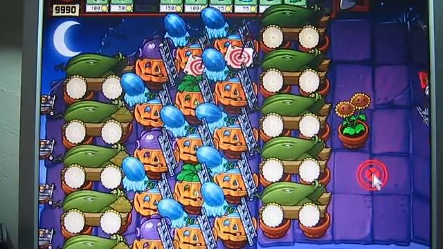 Plants Vs Zombies выживание крыша ночь бесконечно 2000-2002