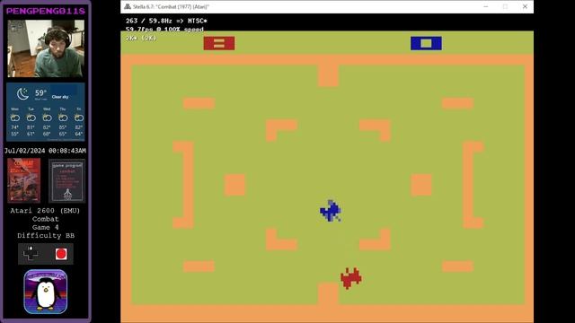 Atari 2600 EMU | Combat | Game 4 | Diff. BB | 25 pts. смотреть онлайн