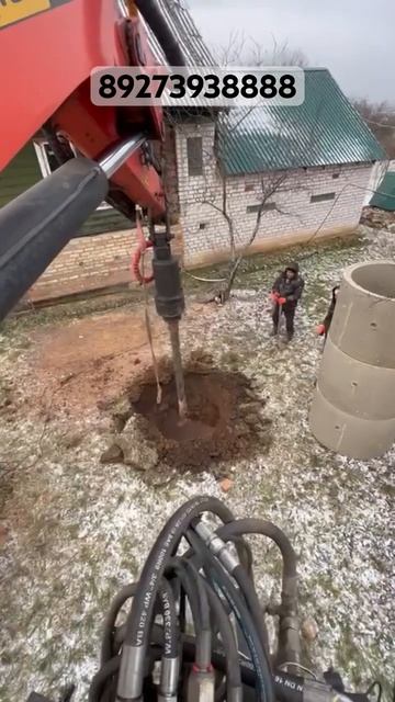Бурение септика из колец машиной. #бурениеколодца #камаз #септики #колодцы #евролос