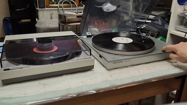 Проигрыватели виниловых пластинок Technics SL-7 и Электроника ЭП-017С смотреть онлайн