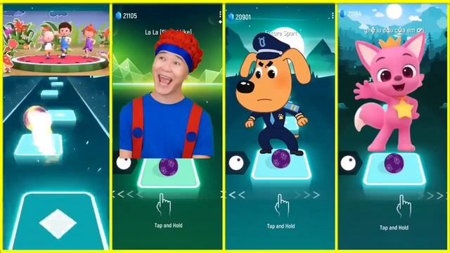 Funko Pop Marvel 🆚 Baby Shark 🆚 Bluey Bingo 🆚 OmNom | Cocomelon Tiles Hop EDM Rush