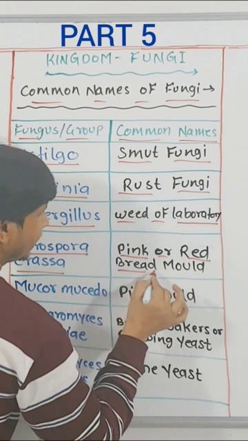 #fungi - Common Names of Fungi - Part 5 ! Fungi Class 11